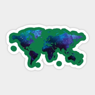 Galaxy World Map Sticker